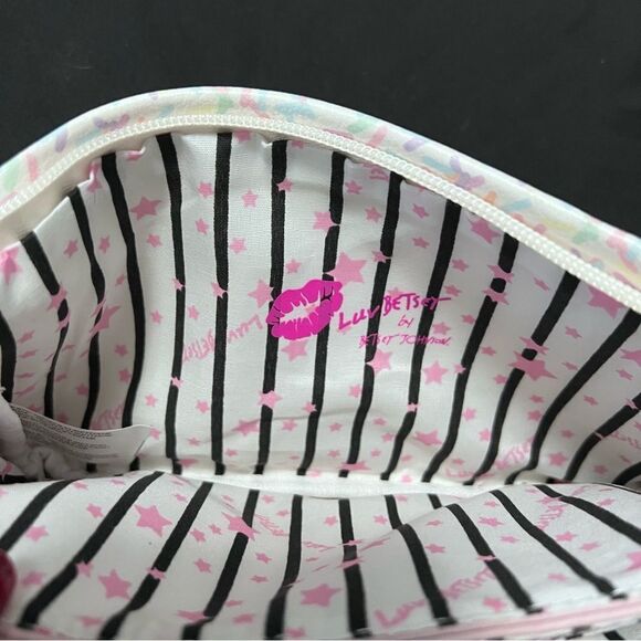 Betsey Johnson Pink Confetti/Sprinkles Cat Wristlet Wallet - Picture 3 of 5